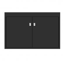 Strasser Woodenwork 24-565 - 30 X 18.5 X 19.75 Sodo Inset Wall Mount Vanity Tiered Miter Sat Black Std