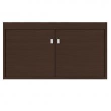 Strasser Woodenwork 21-331 - 36 X 18.5 X 19.75 Sodo Inset Wall Mount Vanity Tiered Miter Choc Oak Std