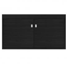 Strasser Woodenwork 21-985 - 36 X 21 X 19.75 Sodo Inset Wall Mount Vanity Tiered Miter Midnight Oak Std