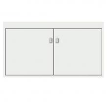 Strasser Woodenwork 24-500 - 36 X 18.5 X 19.75 Sodo Inset Wall Mount Vanity Tiered Miter Powder Grey Std