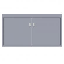 Strasser Woodenwork 24-590 - 36 X 18.5 X 19.75 Sodo Inset Wall Mount Vanity Tiered Miter Sat Silver Std