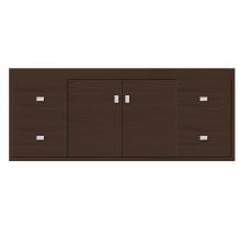 Strasser Woodenwork 21-301 - 48 X 21 X 19.75 Sodo Inset Wall Mount Vanity Tiered Miter Choc Oak Sb