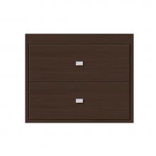 Strasser Woodenwork 21-318 - 12 X 21 X 19.75 Sodo Inset Wall Mount Drw Bank Tiered Miter Choc Oak