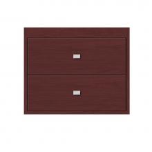 Strasser Woodenwork 21-586 - 12 X 18.5 X 19.75 Sodo Inset Wall Mount Drw Bank Tiered Miter Dk Cherry