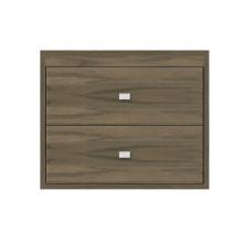 Strasser Woodenwork 21-588 - 12 X 21 X 19.75 Sodo Inset Wall Mount Drw Bank Tiered Miter Dusky Oak