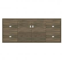 Strasser Woodenwork 21-915 - 48 X 21 X 19.75 Sodo Inset Wall Mount Vanity Tiered Miter Dusky Oak Sb