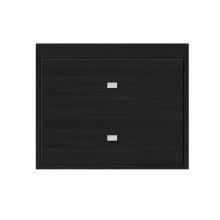 Strasser Woodenwork 24-084 - 12 X 18.5 X 19.75 Sodo Inset Wall Mount Drw Bank Tiered Miter Midnight Oak