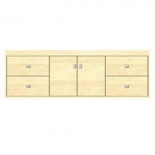 Strasser Woodenwork 24-250 - 60 X 21 X 19.75 Sodo Inset Wall Mount Vanity Tiered Miter Nat Maple Sb