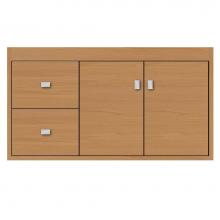 Strasser Woodenwork 24-330 - 36 X 18.5 X 19.75 Sodo Inset Wall Mount Vanity Tiered Miter Nat Oak Lh