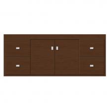 Strasser Woodenwork 24-468 - 48 X 18.5 X 19.75 Sodo Inset Wall Mount Vanity Tiered Miter Pecan Cherry Sb