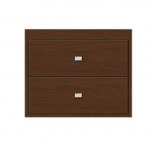 Strasser Woodenwork 24-465 - 12 X 21 X 19.75 Sodo Inset Wall Mount Drw Bank Tiered Miter Pecan Cherry