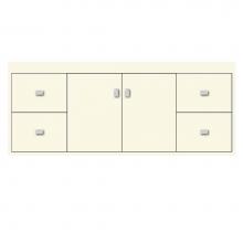 Strasser Woodenwork 24-516 - 48 X 21 X 19.75 Sodo Inset Wall Mount Vanity Tiered Miter Sat Biscuit Sb