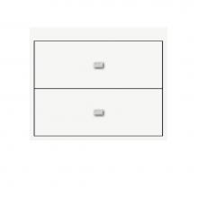 Strasser Woodenwork 24-615 - 12 X 21 X 19.75 Sodo Inset Wall Mount Drw Bank Tiered Miter Sat White