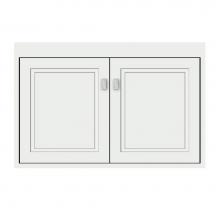 Strasser Woodenwork 25-139 - 30 X 21 X 19.75 Sodo Town Vanity Ogee Miter Powder Grey