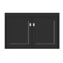 Strasser Woodenwork 25-084 - 30 X 18.5 X 19.75 Sodo Town Vanity Ogee Miter Sat Black