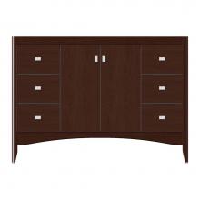 Strasser Woodenwork 36-728 - 48 X 18 X 34.5 Wallingford View Vanity Tiered Miter Choc Cherry Sb