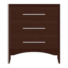 Strasser Woodenwork 36-773 - 30 X 18 X 34.5 Wallingford Town Vanity Tiered Miter Choc Cherry 3 Drw