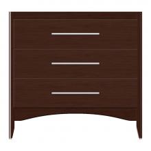 Strasser Woodenwork 36-775 - 36 X 18 X 34.5 Wallingford Town Vanity Tiered Miter Choc Cherry 3 Drw