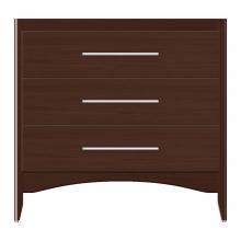 Strasser Woodenwork 37-281 - 36 X 18 X 34.5 Wallingford Town Vanity Tiered Miter Choc Oak 3 Drw