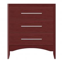 Strasser Woodenwork 37-399 - 30 X 18 X 34.5 Wallingford Town Vanity Tiered Miter Dk Cherry 3 Drw