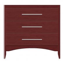 Strasser Woodenwork 37-402 - 36 X 21 X 34.5 Wallingford Town Vanity Tiered Miter Dk Cherry 3 Drw