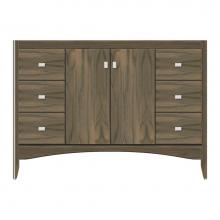 Strasser Woodenwork 37-449 - 48 X 18 X 34.5 Wallingford View Vanity Tiered Miter Dusky Oak Sb