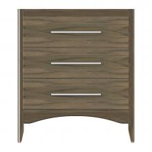 Strasser Woodenwork 37-485 - 30 X 18 X 34.5 Wallingford Town Vanity Tiered Miter Dusky Oak 3 Drw