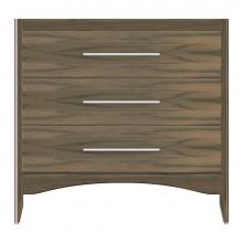 Strasser Woodenwork 37-487 - 36 X 18 X 34.5 Wallingford Town Vanity Tiered Miter Dusky Oak 3 Drw