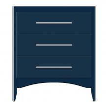 Strasser Woodenwork 37-520 - 30 X 21 X 34.5 Wallingford Town Vanity Tiered Miter Lapis Night 3 Drw