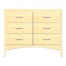 Strasser Woodenwork 37-703 - 42 X 18 X 34.5 Wallingford Town Vanity Tiered Miter Nat Maple 6 Drw