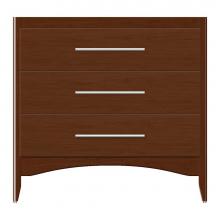 Strasser Woodenwork 37-822 - 36 X 21 X 34.5 Wallingford Town Vanity Tiered Miter Pecan Cherry 3 Drw