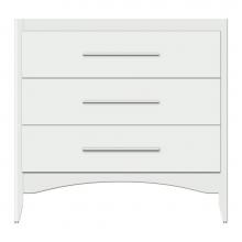 Strasser Woodenwork 37-881 - 36 X 18 X 34.5 Wallingford Town Vanity Tiered Miter Powder Grey 3 Drw