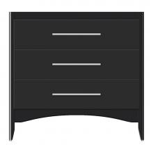 Strasser Woodenwork 38-002 - 36 X 21 X 34.5 Wallingford Town Vanity Tiered Miter Sat Black 3 Drw