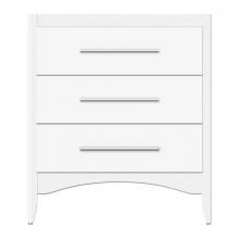 Strasser Woodenwork 38-119 - 30 X 18 X 34.5 Wallingford Town Vanity Tiered Miter Sat White 3 Drw