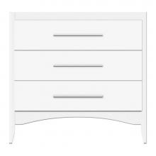 Strasser Woodenwork 38-121 - 36 X 18 X 34.5 Wallingford Town Vanity Tiered Miter Sat White 3 Drw