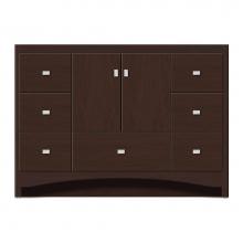 Strasser Woodenwork 46-286 - 48 X 18 X 34.5 Ravenna Vanity Tiered Miter Choc Cherry Sb