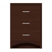 Strasser Woodenwork 46-303 - 24 X 18 X 34.5 Ravenna Town Vanity Tiered Miter Choc Cherry 3 Drw
