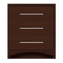 Strasser Woodenwork 46-307 - 30 X 21 X 34.5 Ravenna Town Vanity Tiered Miter Choc Cherry 3 Drw