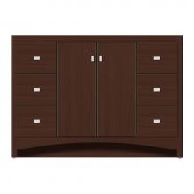 Strasser Woodenwork 46-330 - 48 X 18 X 34.5 Ravenna View Vanity Tiered Miter Choc Oak Sb