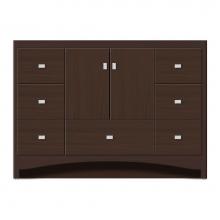 Strasser Woodenwork 46-346 - 48 X 18 X 34.5 Ravenna Vanity Tiered Miter Choc Oak Sb