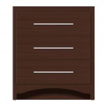 Strasser Woodenwork 46-367 - 30 X 21 X 34.5 Ravenna Town Vanity Tiered Miter Choc Oak 3 Drw