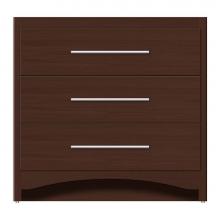 Strasser Woodenwork 46-369 - 36 X 21 X 34.5 Ravenna Town Vanity Tiered Miter Choc Oak 3 Drw