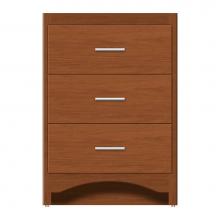 Strasser Woodenwork 46-407 - 24 X 18 X 34.5 Ravenna Town Vanity Tiered Miter Cinn Cherry 3 Drw