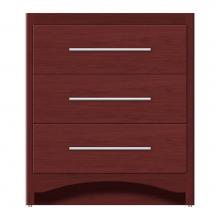 Strasser Woodenwork 46-487 - 30 X 21 X 34.5 Ravenna Town Vanity Tiered Miter Dk Cherry 3 Drw