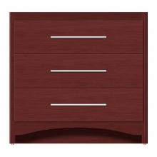 Strasser Woodenwork 46-489 - 36 X 21 X 34.5 Ravenna Town Vanity Tiered Miter Dk Cherry 3 Drw