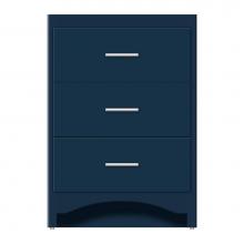 Strasser Woodenwork 46-579 - 24 X 21 X 34.5 Ravenna Town Vanity Tiered Miter Lapis Night 3 Drw