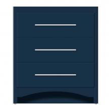 Strasser Woodenwork 46-580 - 30 X 18 X 34.5 Ravenna Town Vanity Tiered Miter Lapis Night 3 Drw