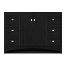 Strasser Woodenwork 46-631 - 48 X 21 X 34.5 Ravenna View Vanity Tiered Miter Midnight Oak Sb