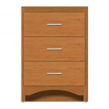 Strasser Woodenwork 46-725 - 24 X 21 X 34.5 Ravenna Town Vanity Tiered Miter Nat Cherry 3 Drw