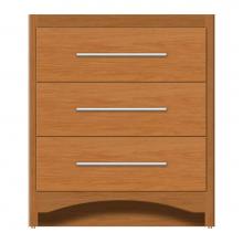 Strasser Woodenwork 46-727 - 30 X 21 X 34.5 Ravenna Town Vanity Tiered Miter Nat Cherry 3 Drw